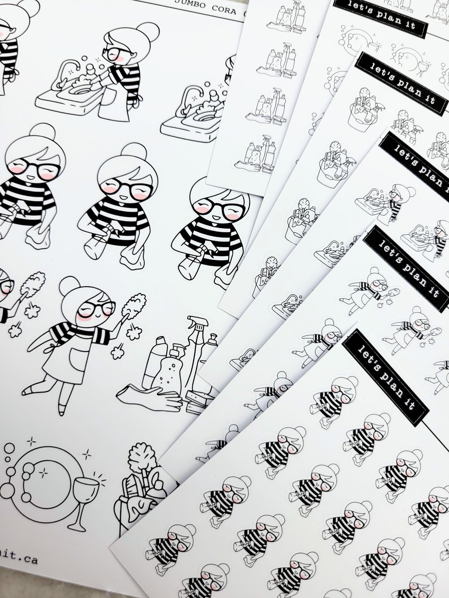 Cora | Cleaning | character stickers