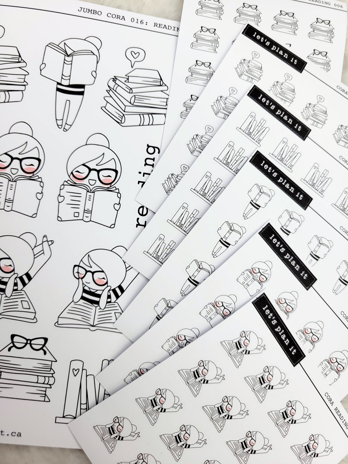 Cora | Reading | character stickers