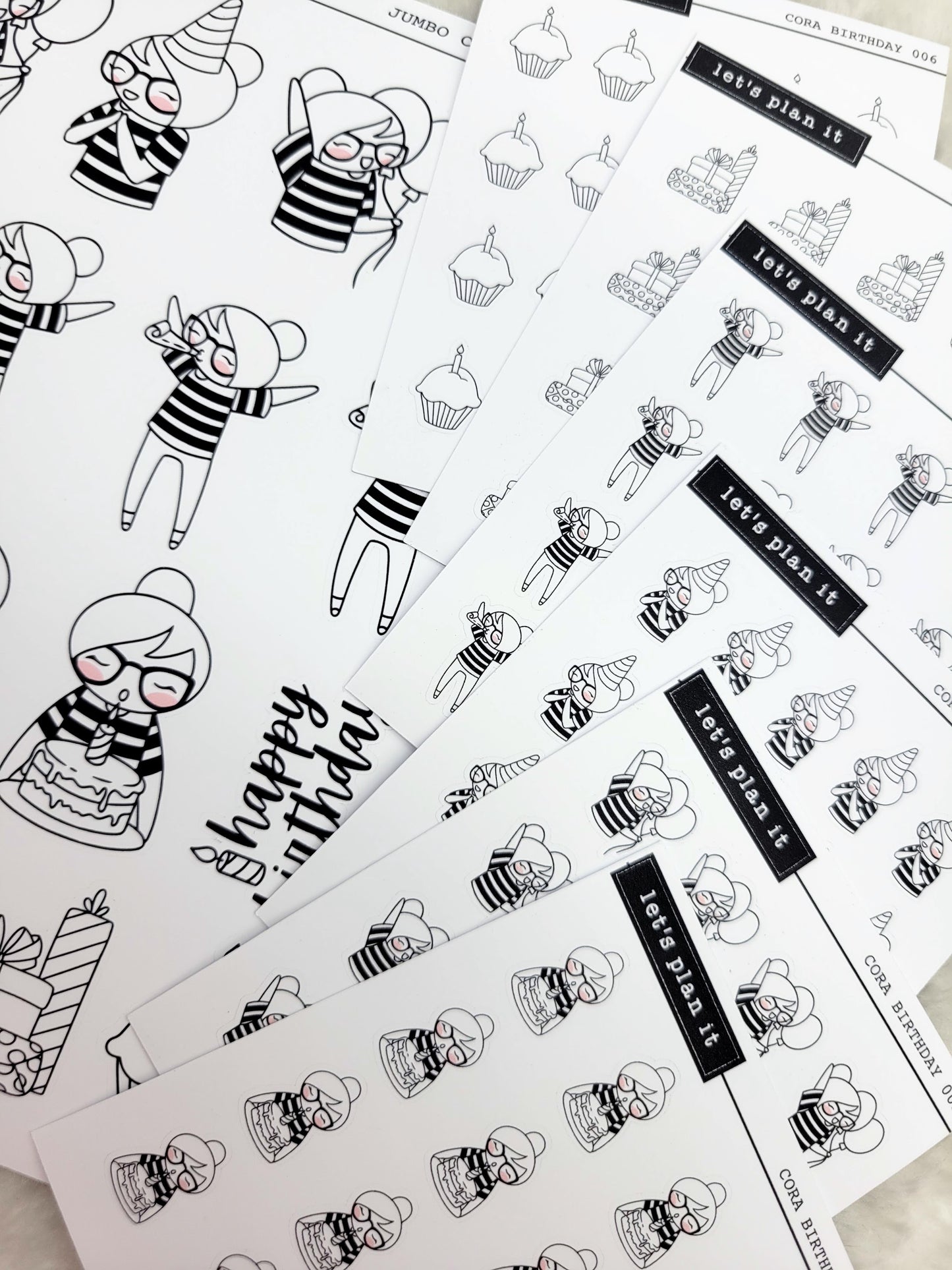Cora | Birthday | character stickers