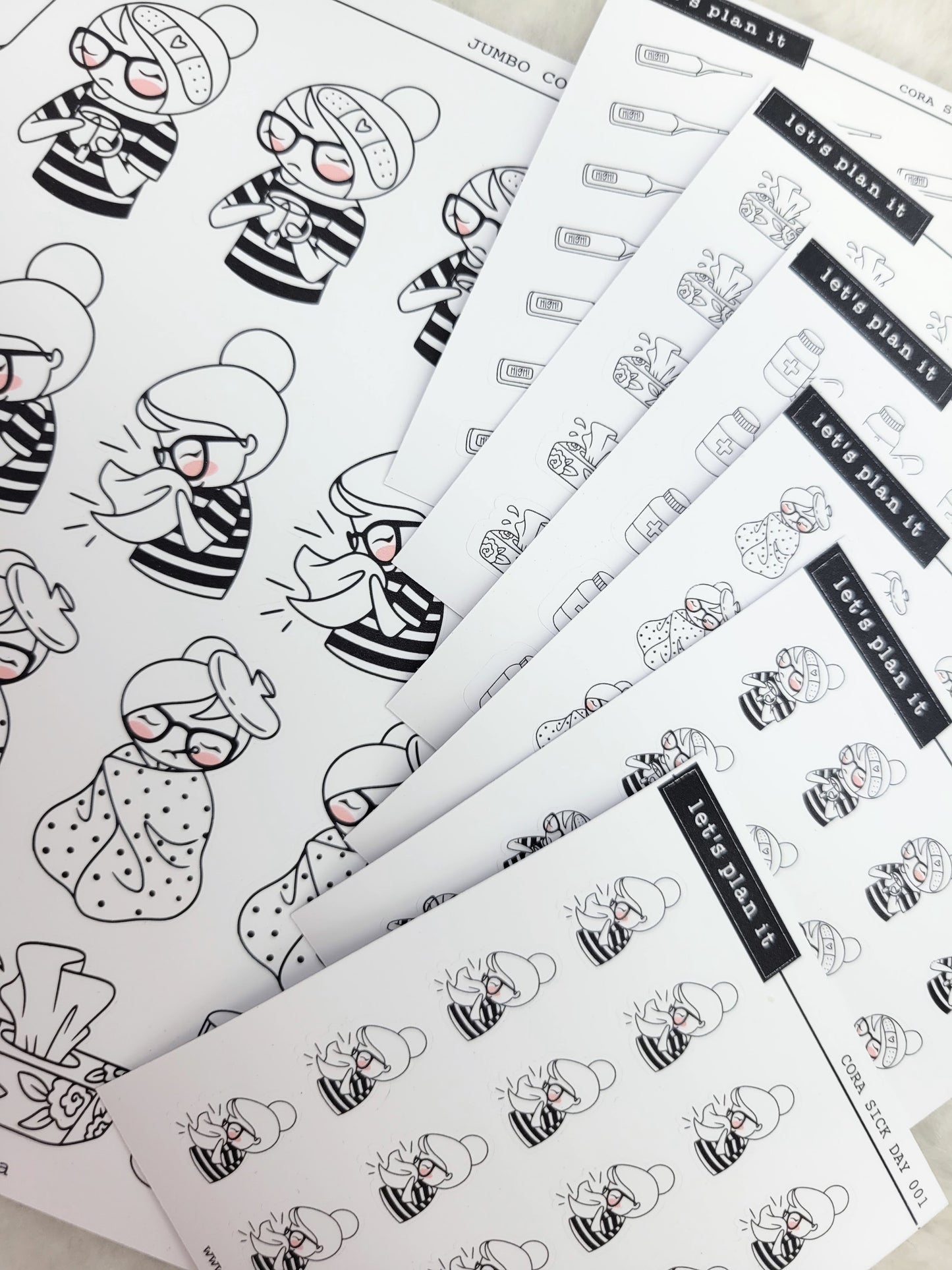 Cora | Sick day | character stickers