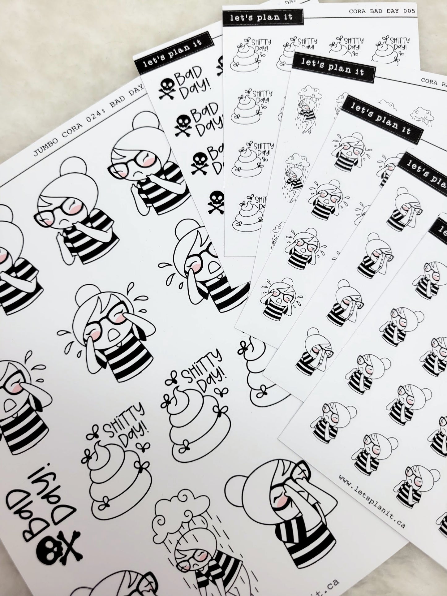 Cora | Bad Day | character stickers