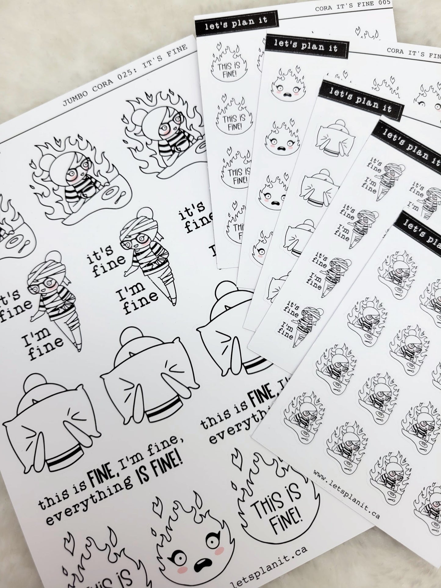 Cora | It's Fine | character stickers