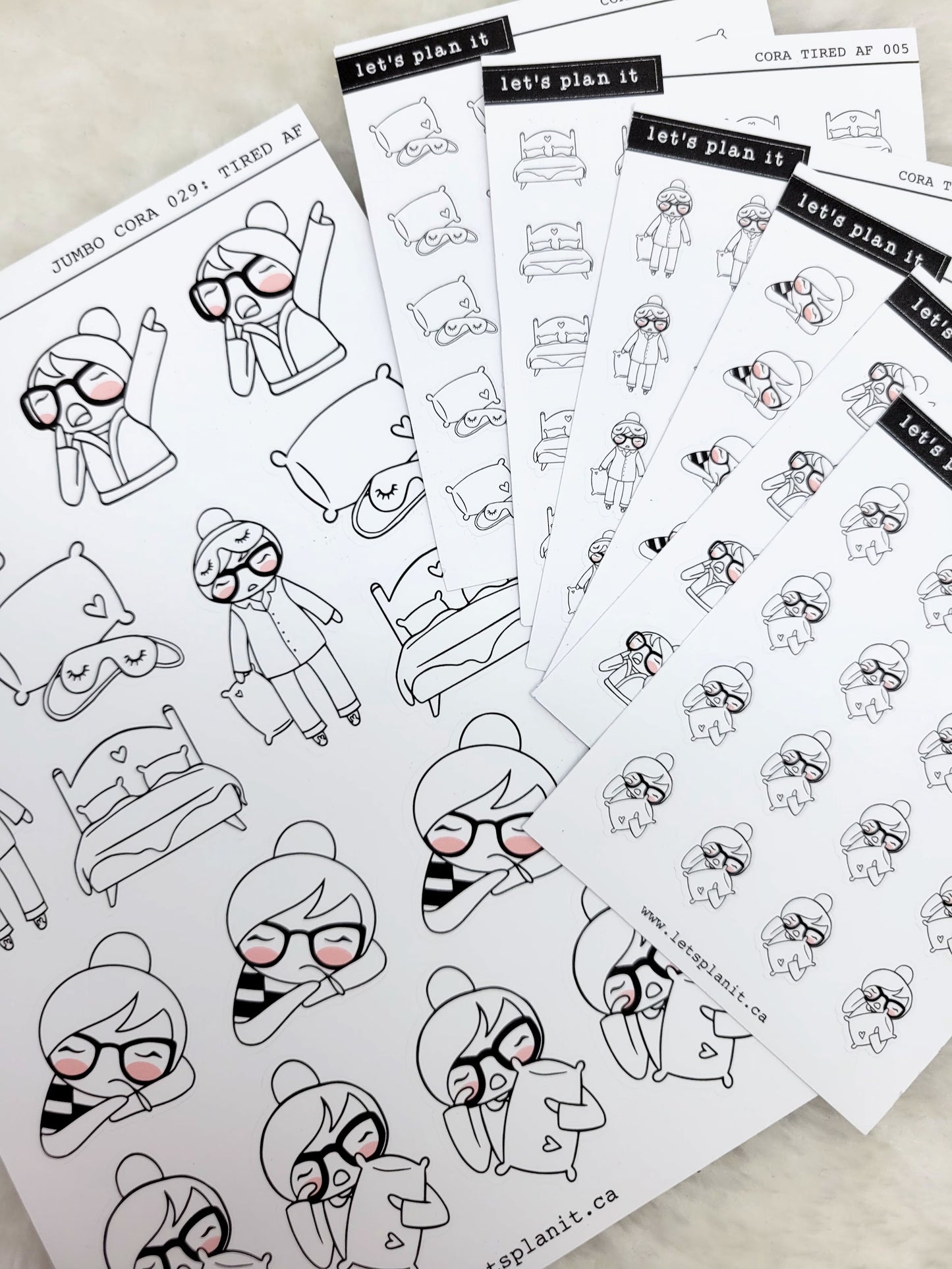 Cora | Tired af | character stickers