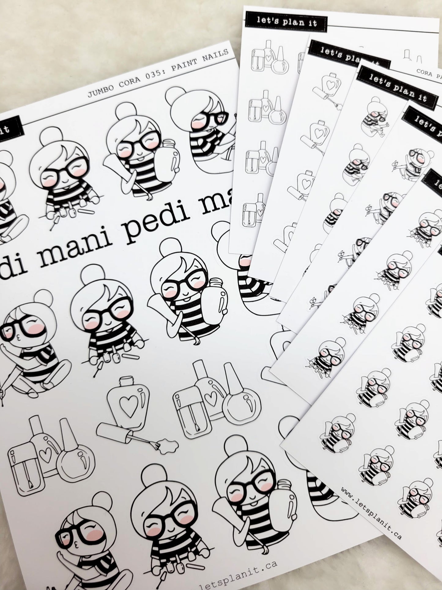 Cora | Paint Nails | character stickers