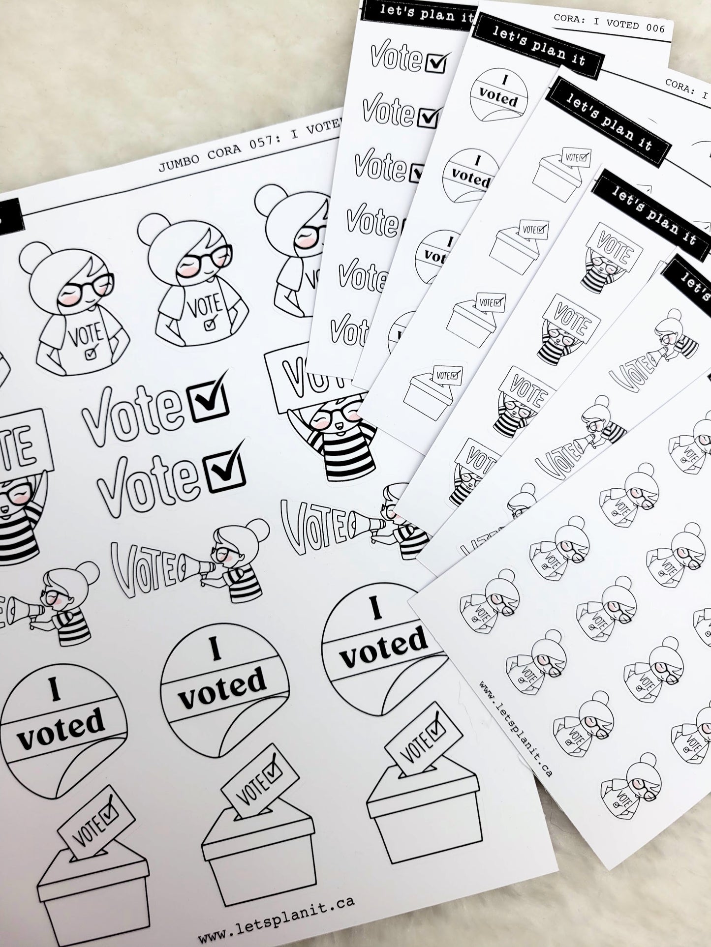 Cora | I Voted | character stickers
