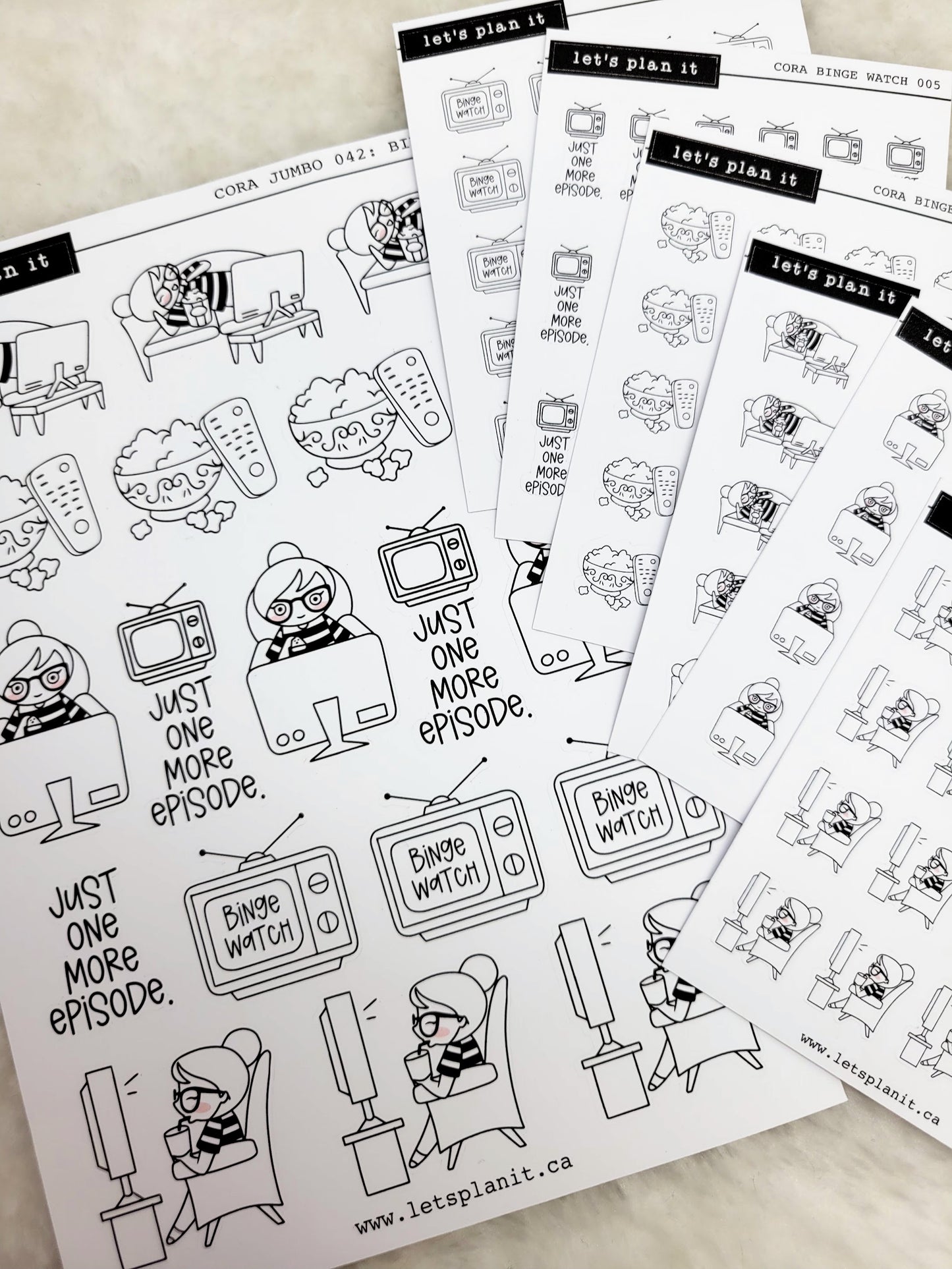 Cora | BINGE WATCH | character stickers