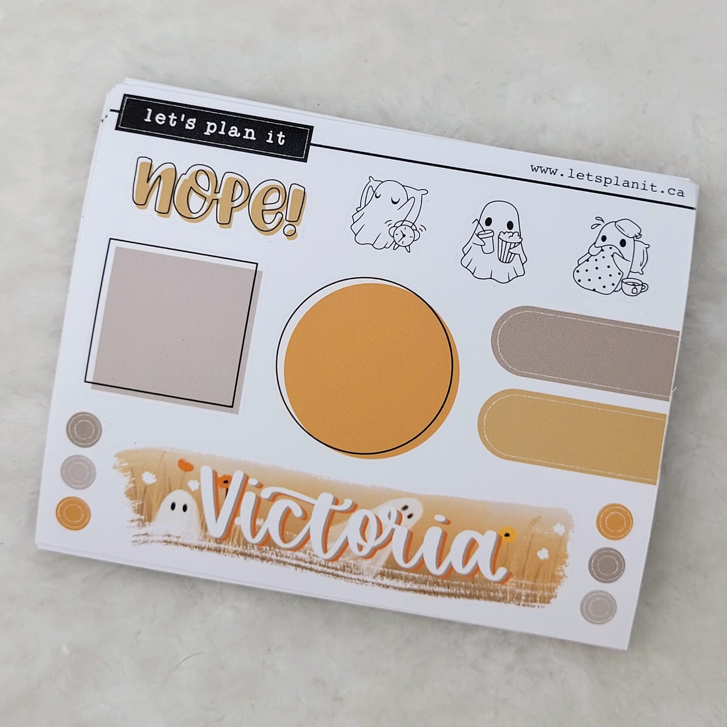 Name banner sticker sheets