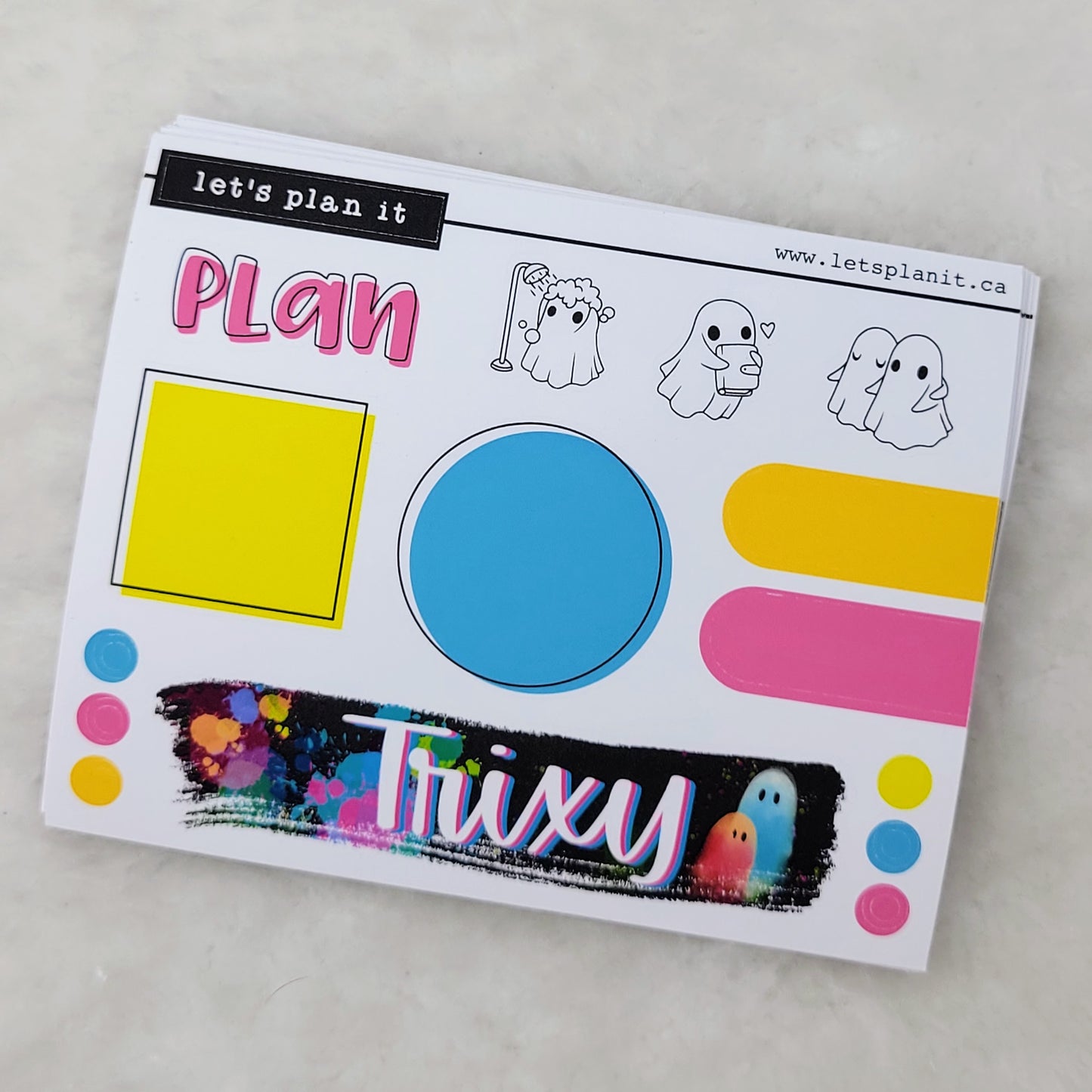 Name banner sticker sheets