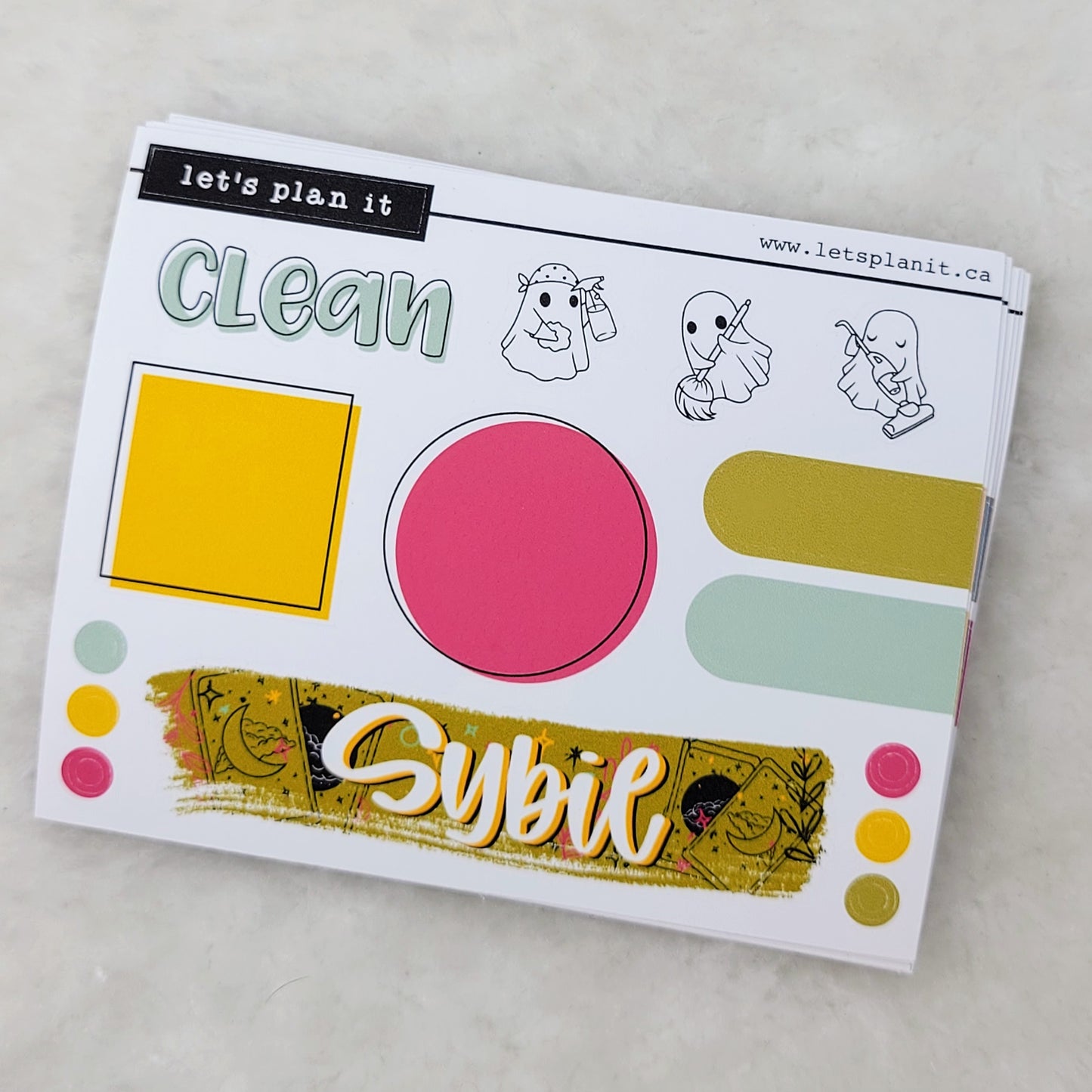 Name banner sticker sheets