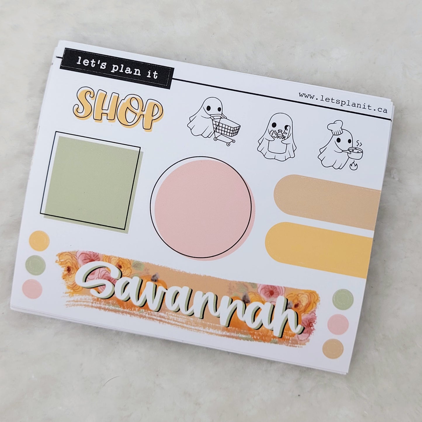 Name banner sticker sheets
