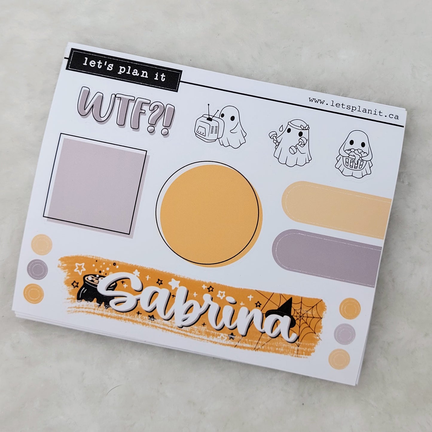 Name banner sticker sheets