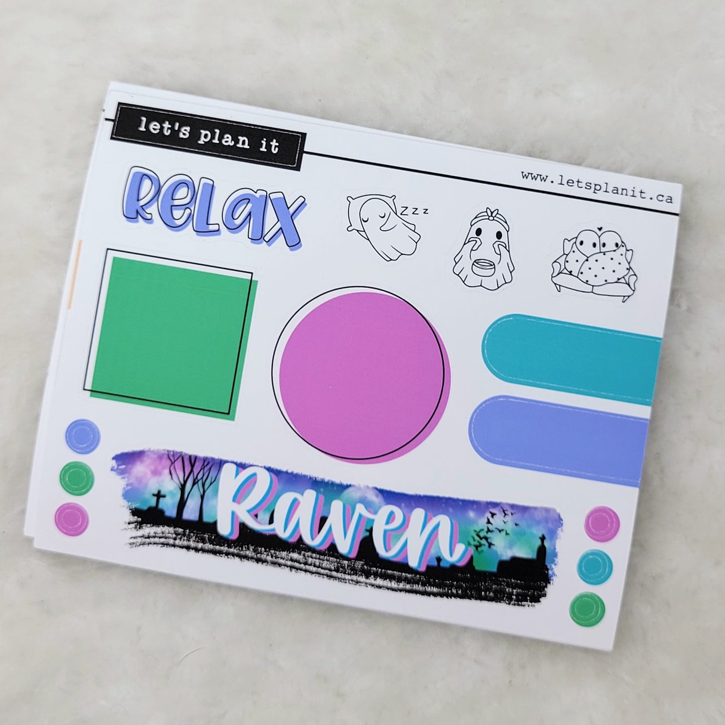 Name banner sticker sheets