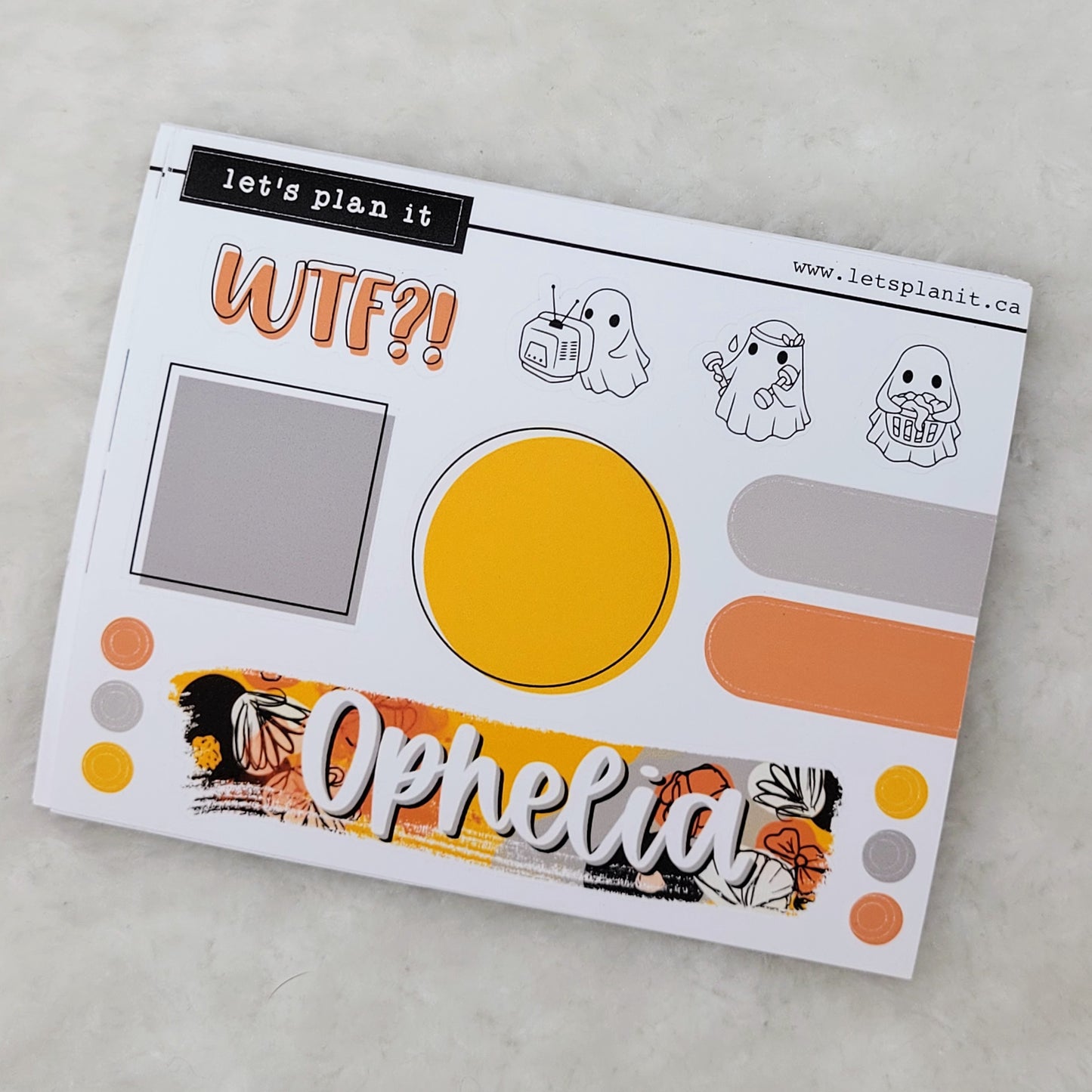 Name banner sticker sheets