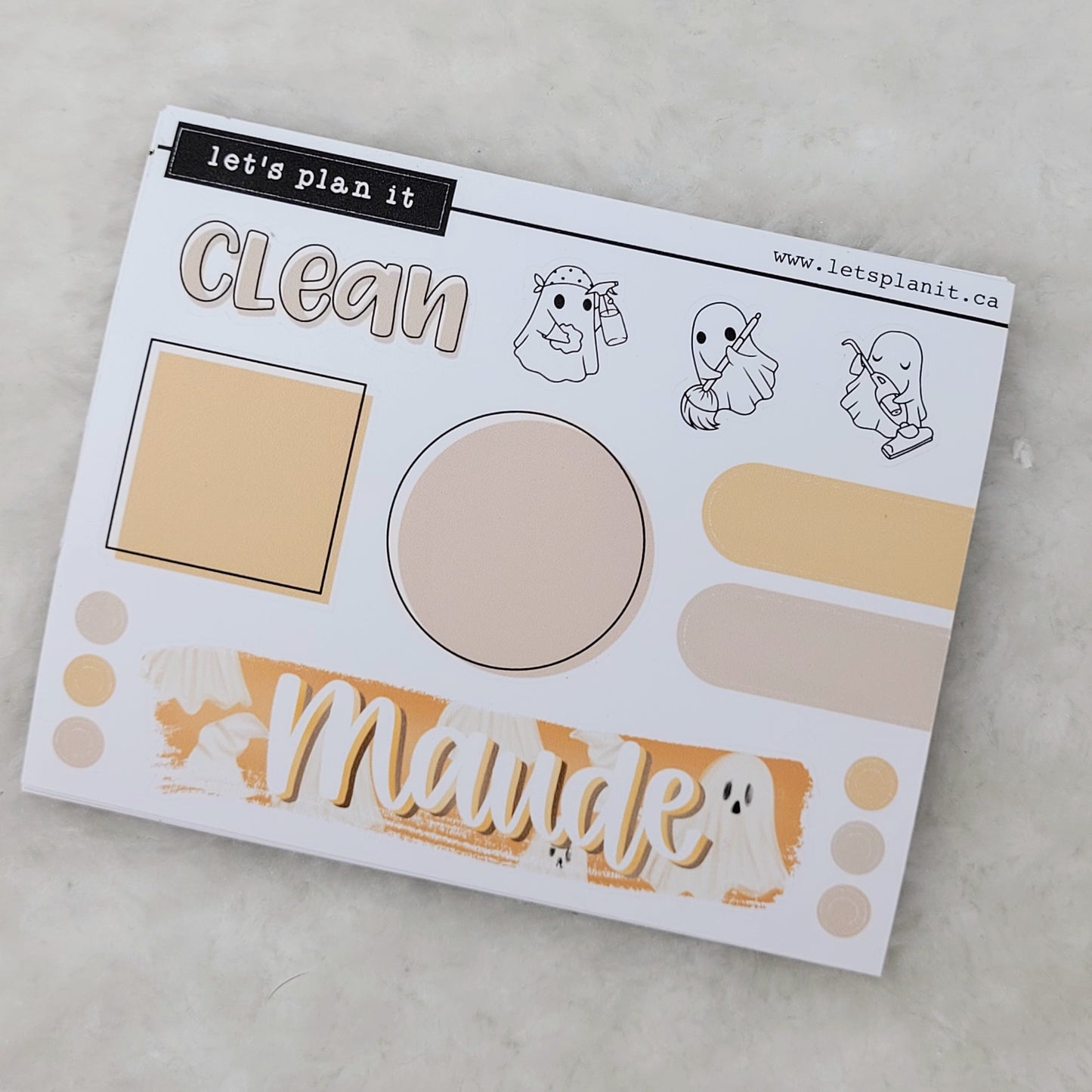 Name banner sticker sheets