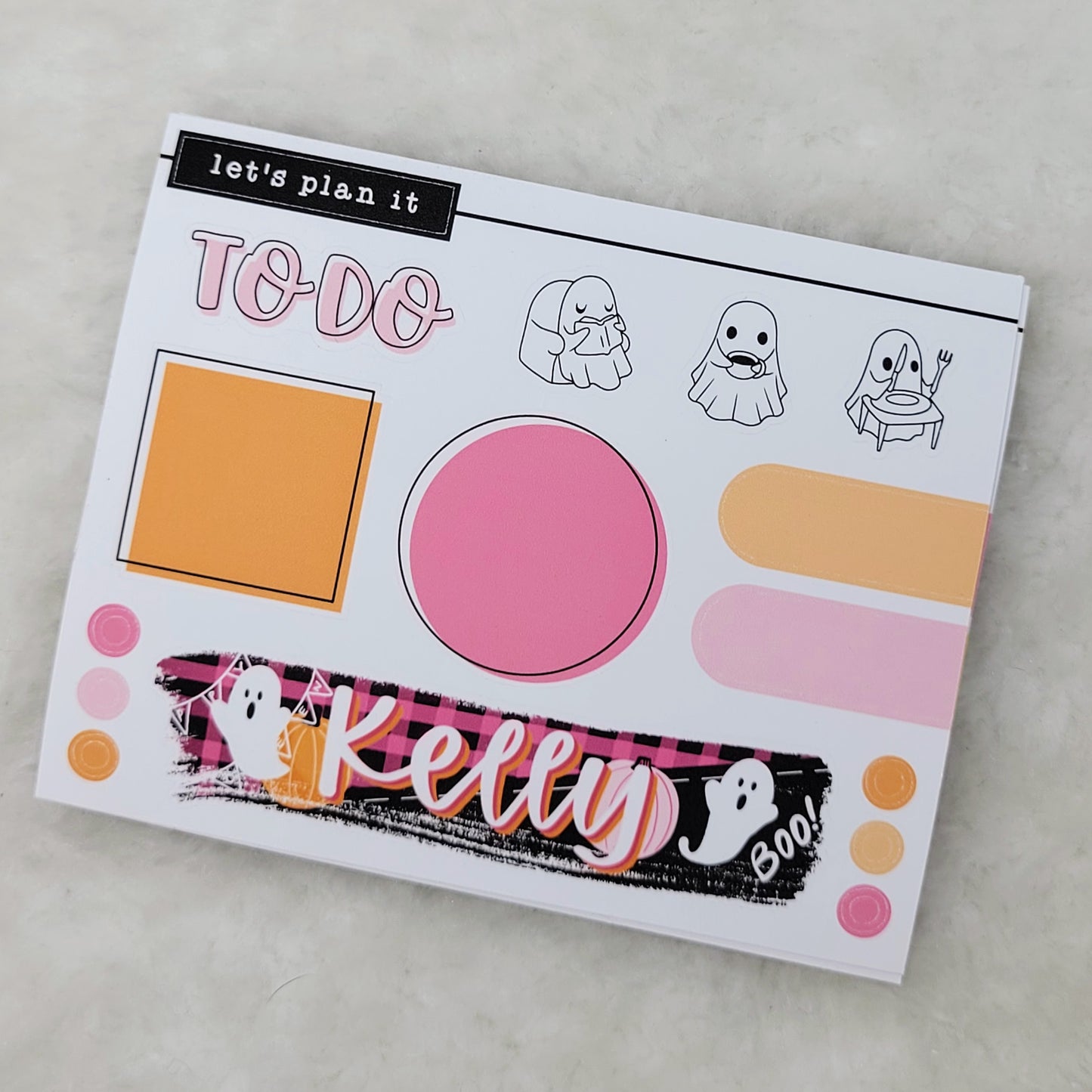 Name banner sticker sheets