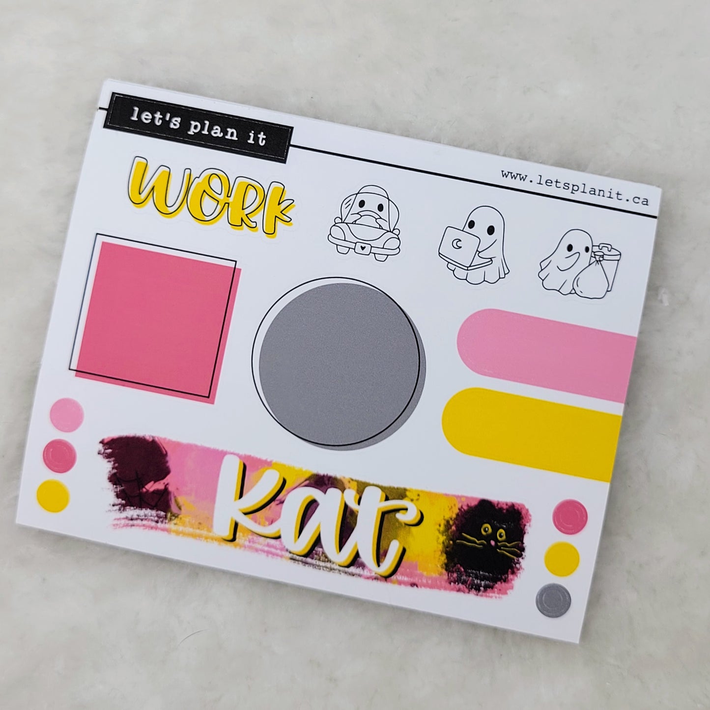 Name banner sticker sheets