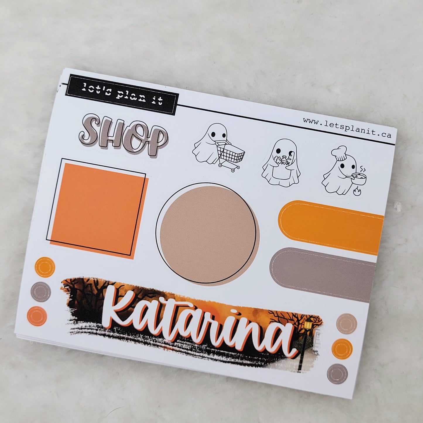 Name banner sticker sheets