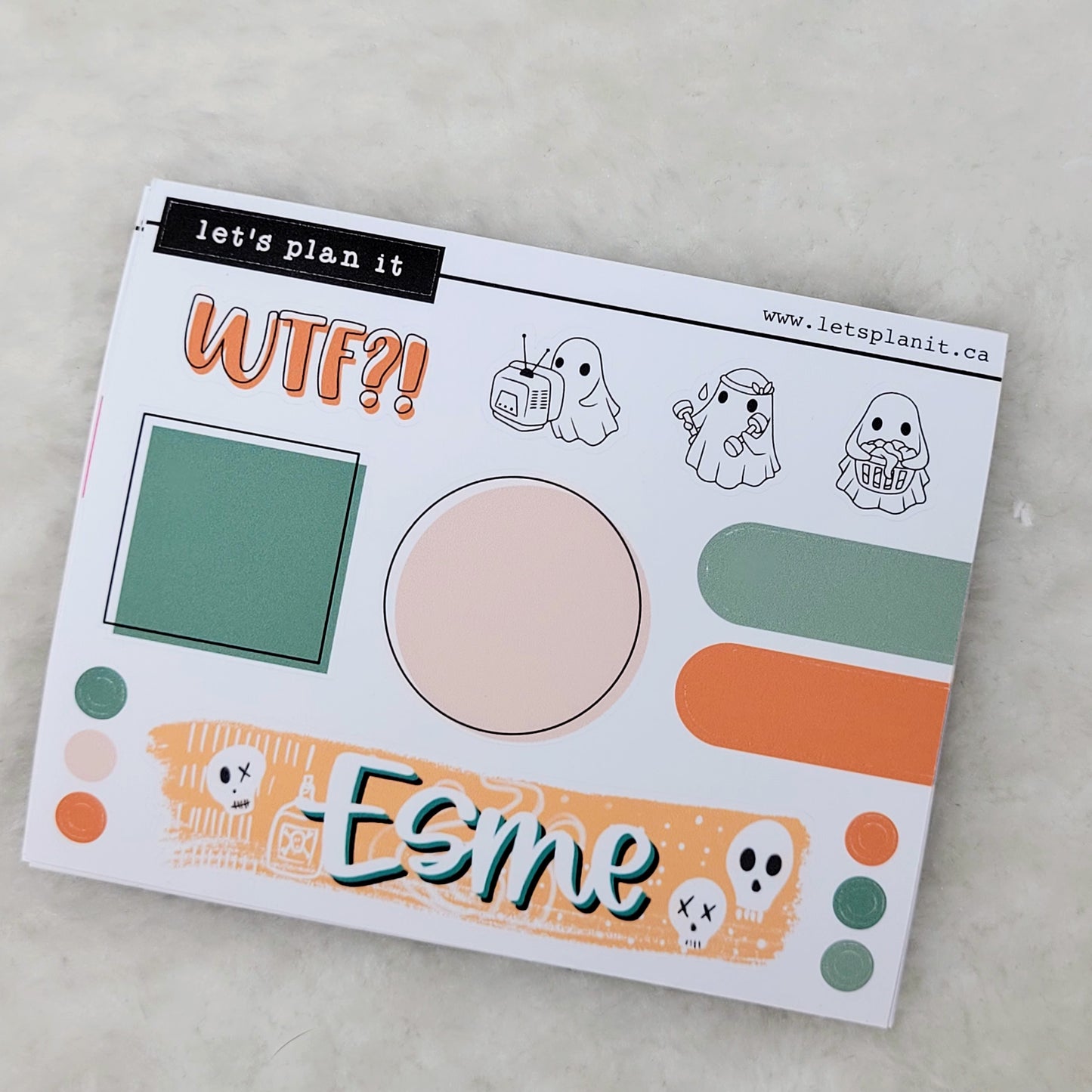 Name banner sticker sheets