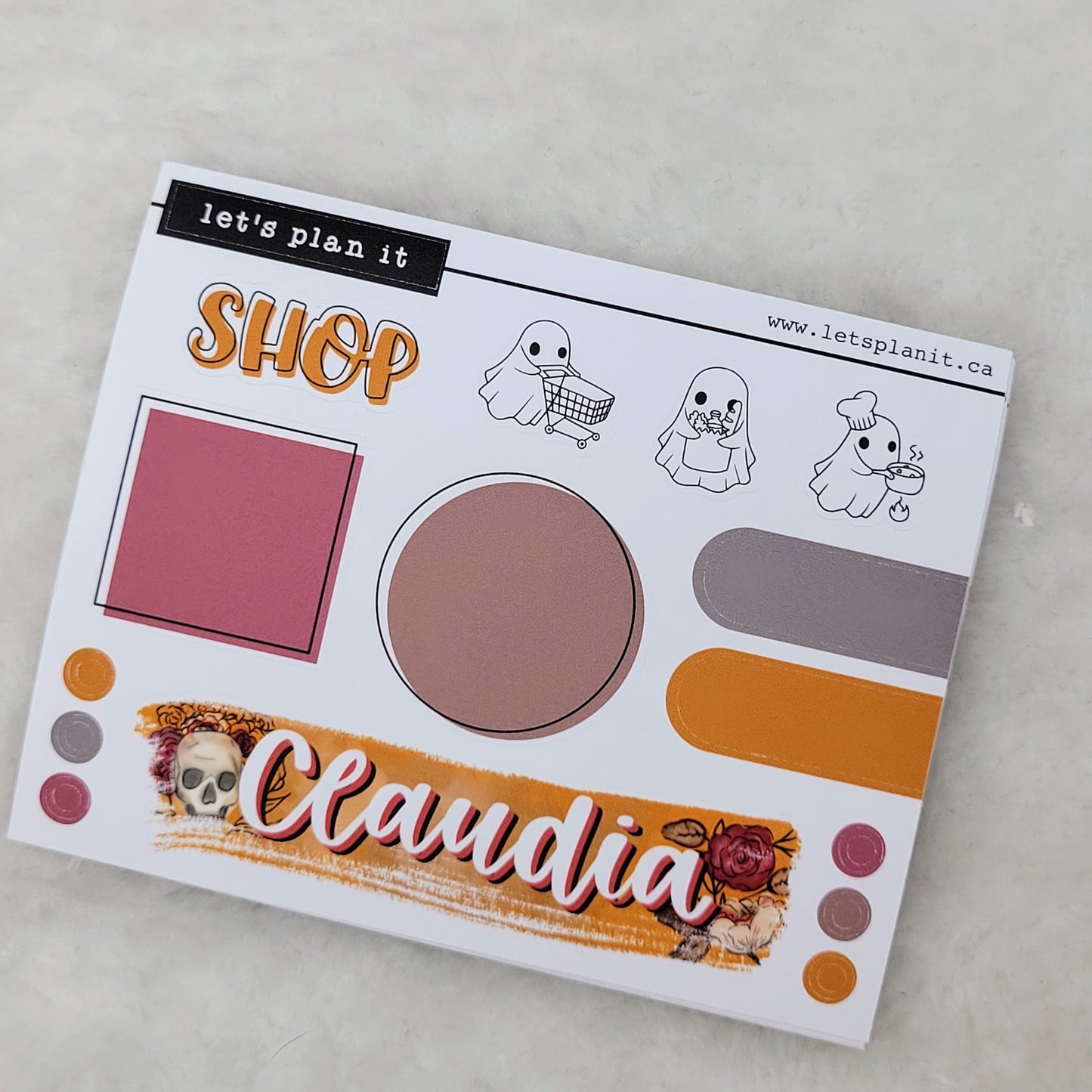 Name banner sticker sheets
