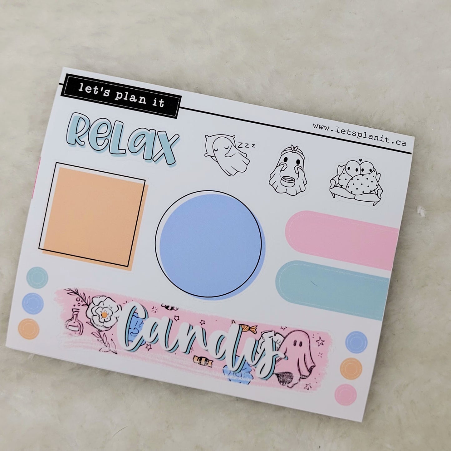 Name banner sticker sheets