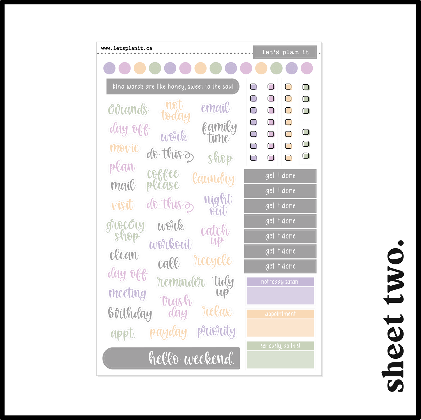 ELOISE COLLECTION | Weekly Kits