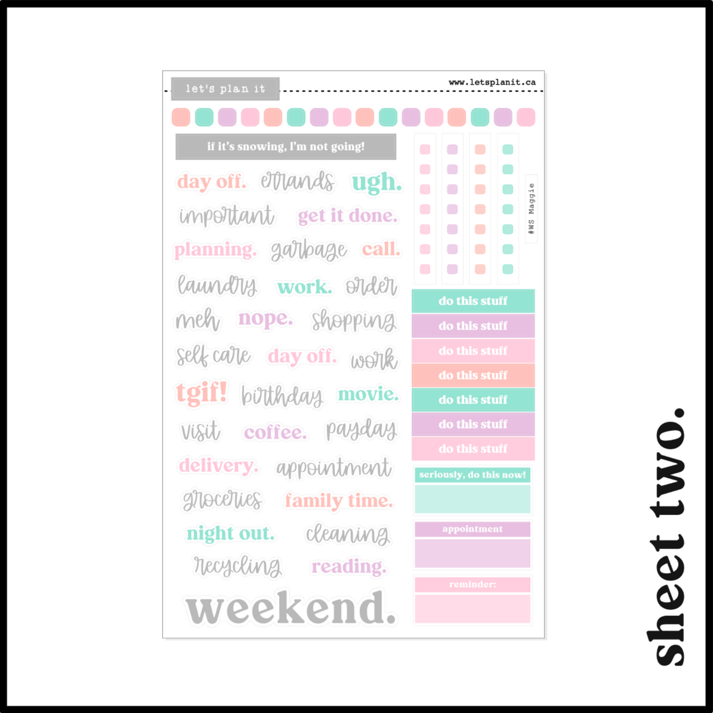 MAGGIE COLLECTION | Weekly Kits