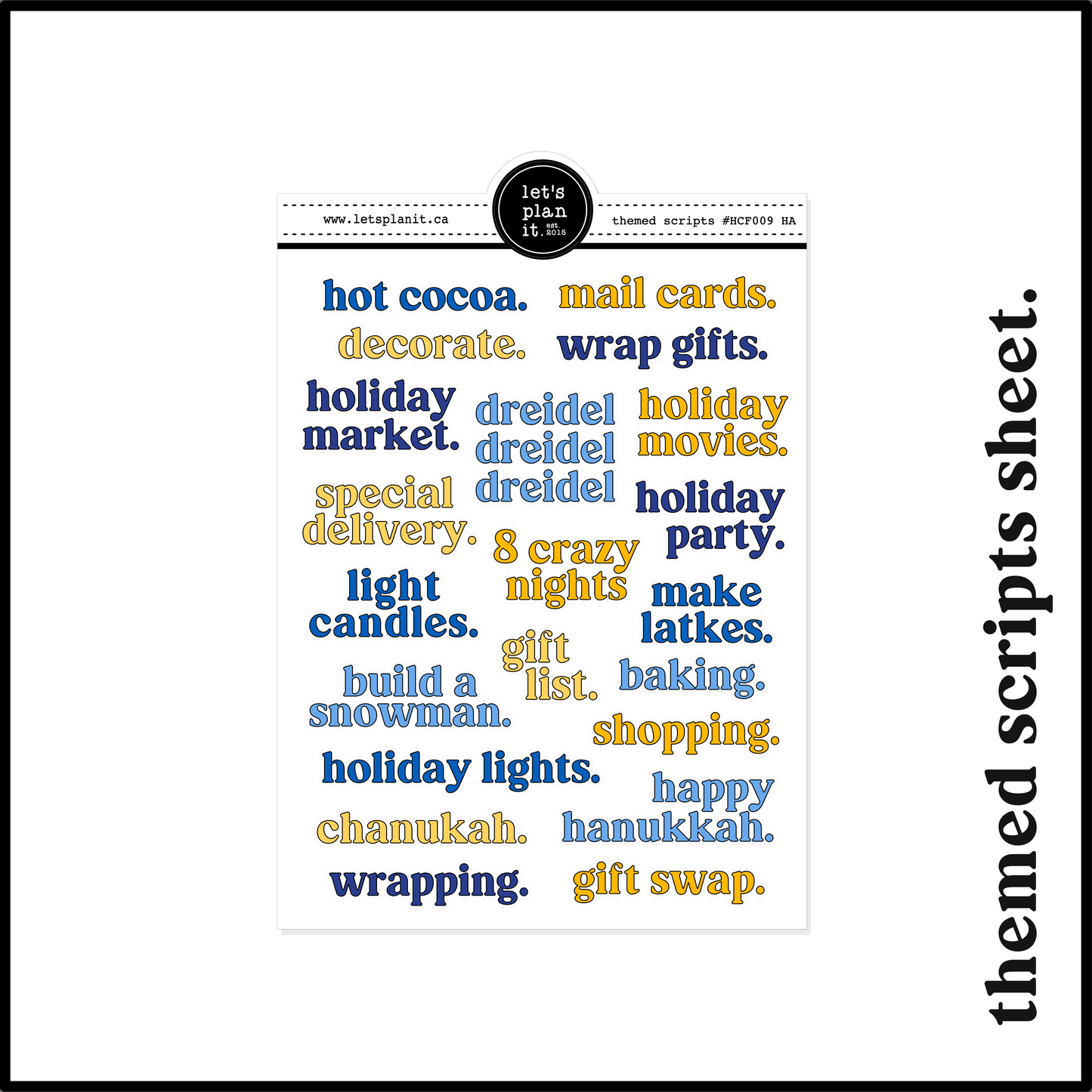 HANUKKAH FUNCTIONALS | Planning Essentials