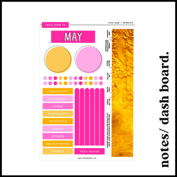 May monthly kit | 8 layout options | May or Blank