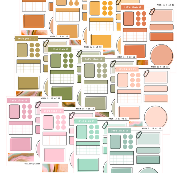 Sampler mini sheets | V1 | 12 sheets | 2 paper types
