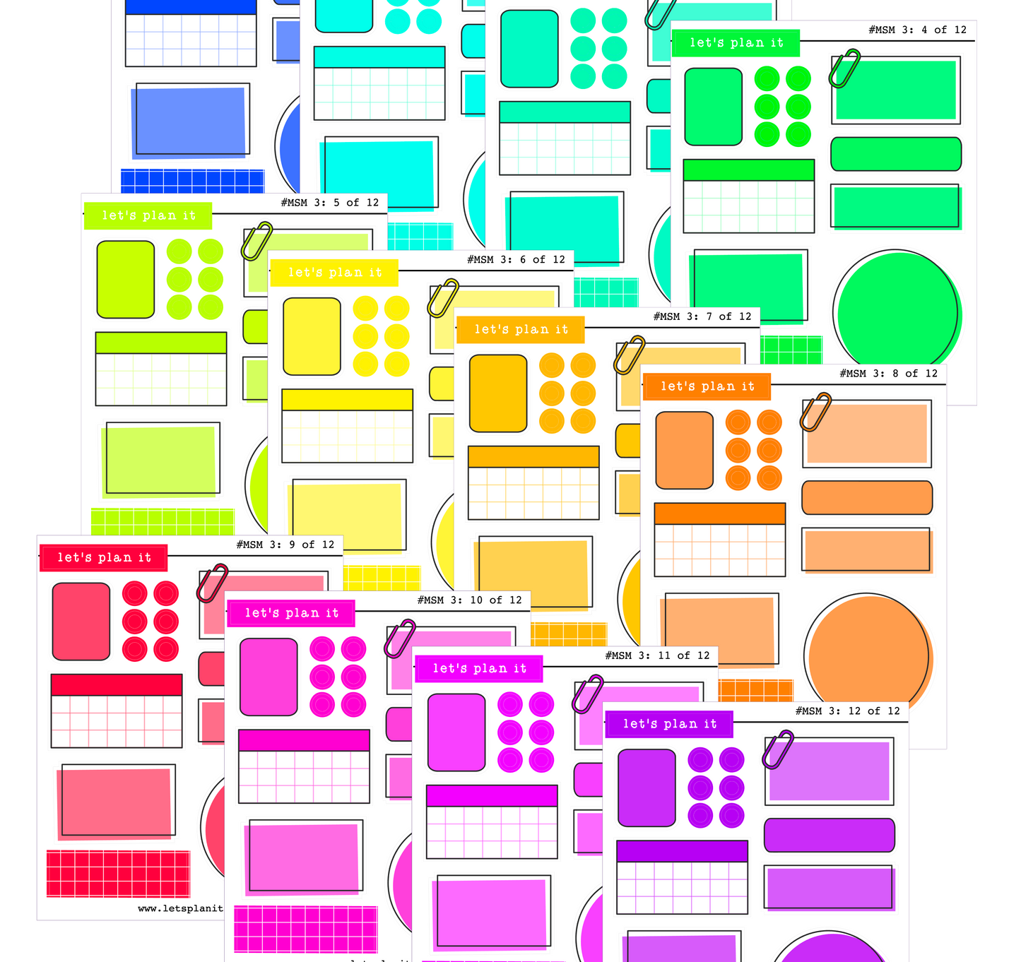 Sampler mini sheets | V3 | 12 sheets | 2 paper types