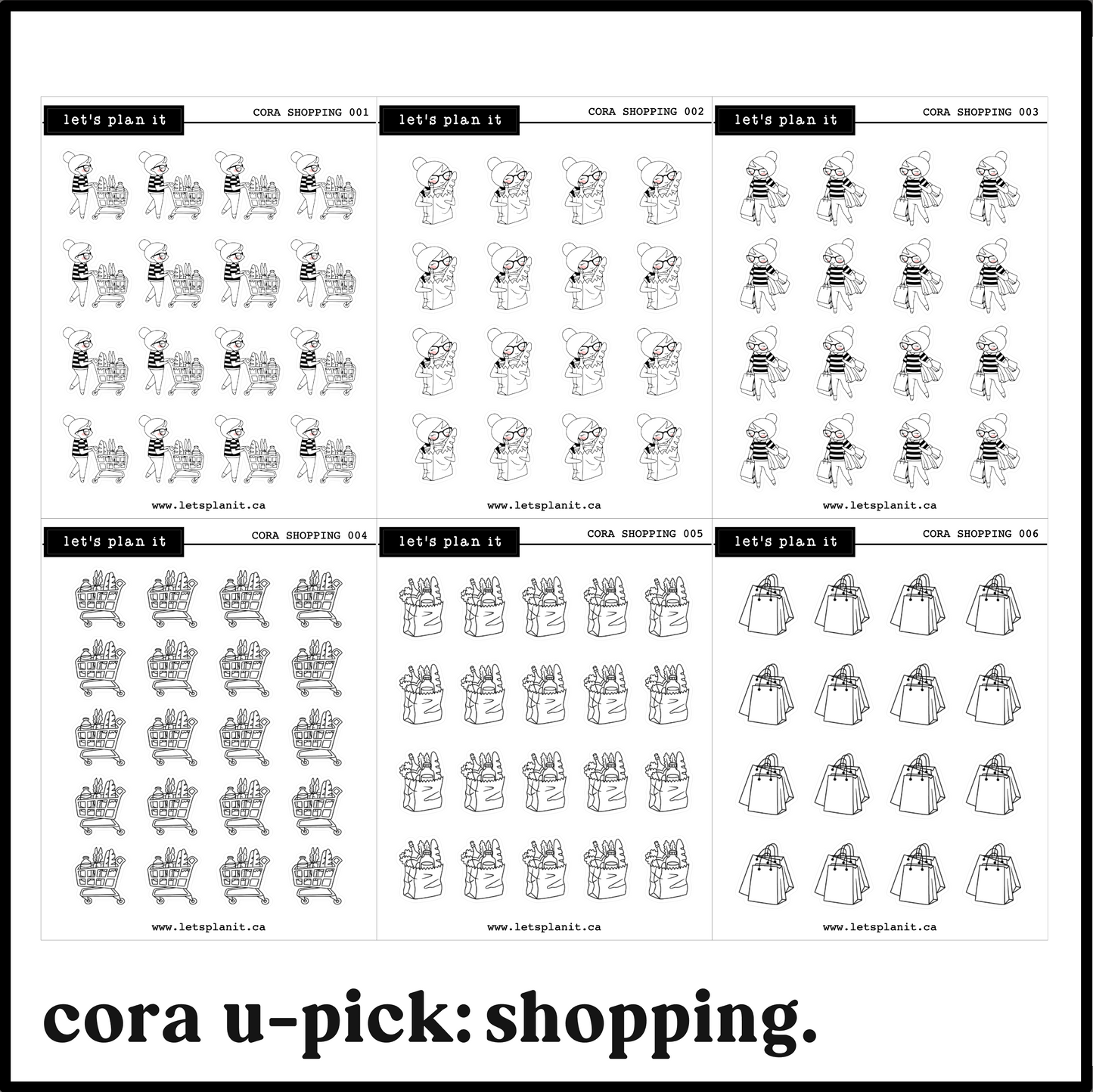 Cora | Shopping | character stickers