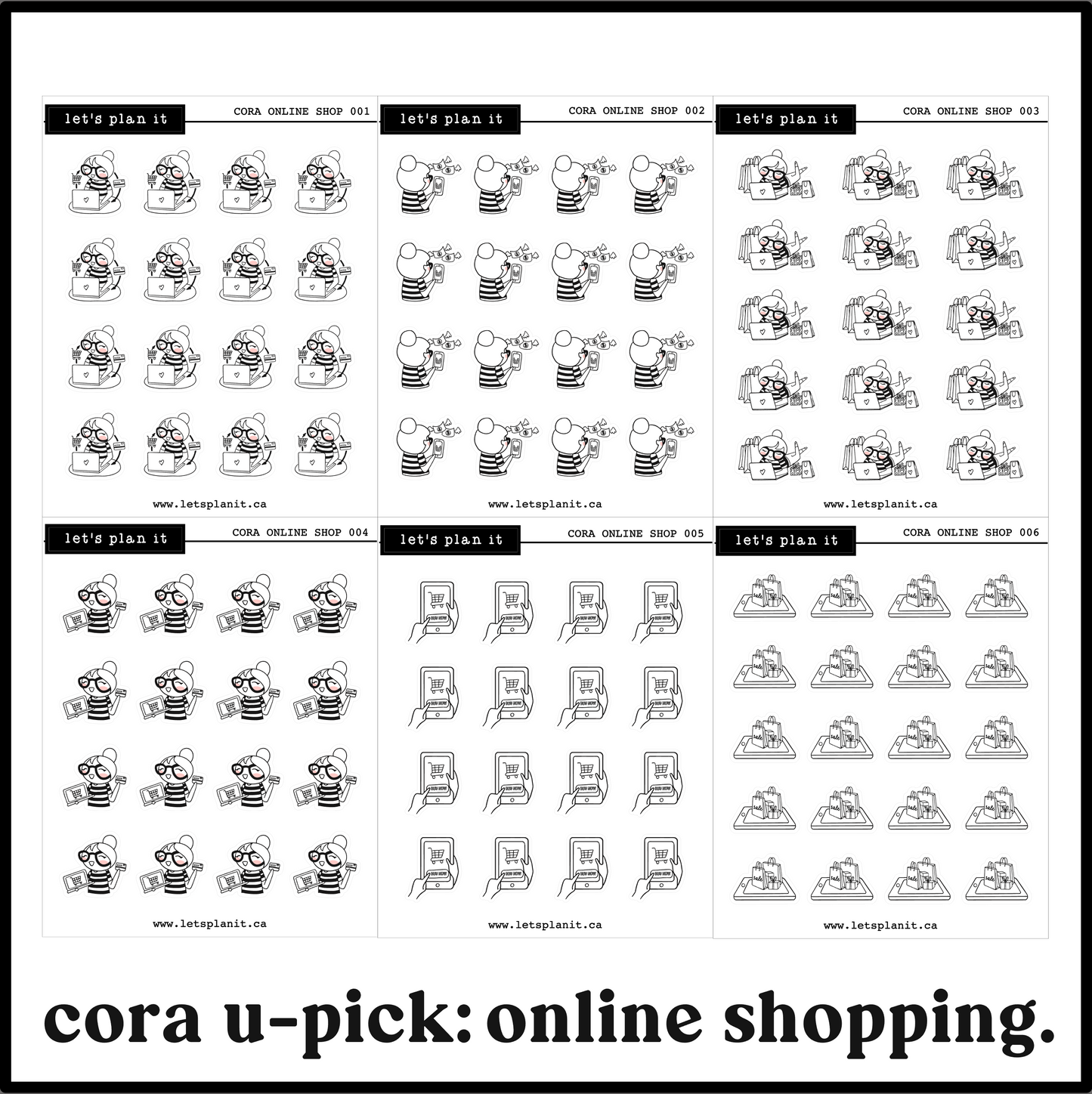 Cora | Online Shopping | character stickers