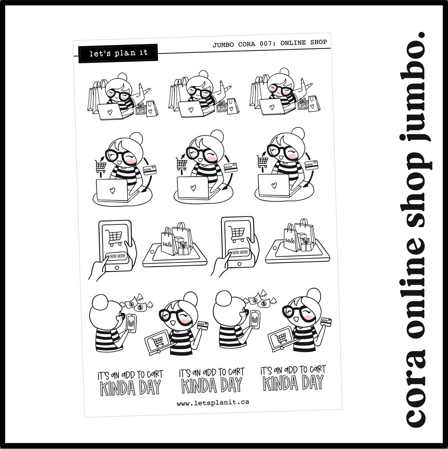 Cora | Online Shopping | character stickers