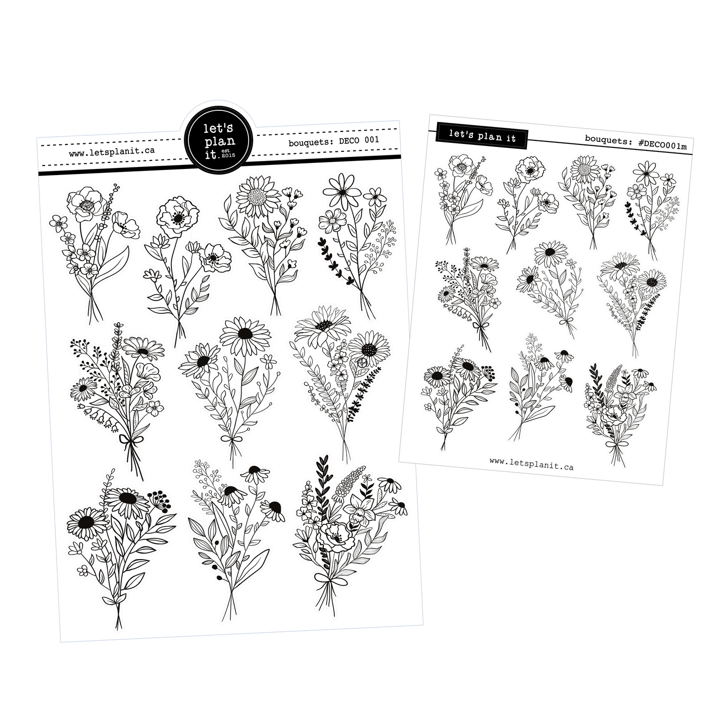 Bouquets | Deco stickers | 2 sizes