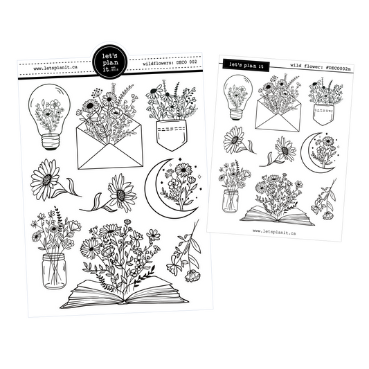 Wildflowers |  Deco stickers | 2 sizes