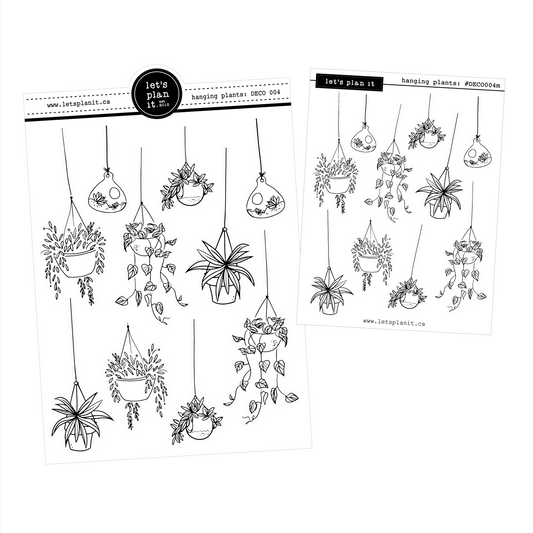 Hanging Plants |  Deco stickers | 2 sizes