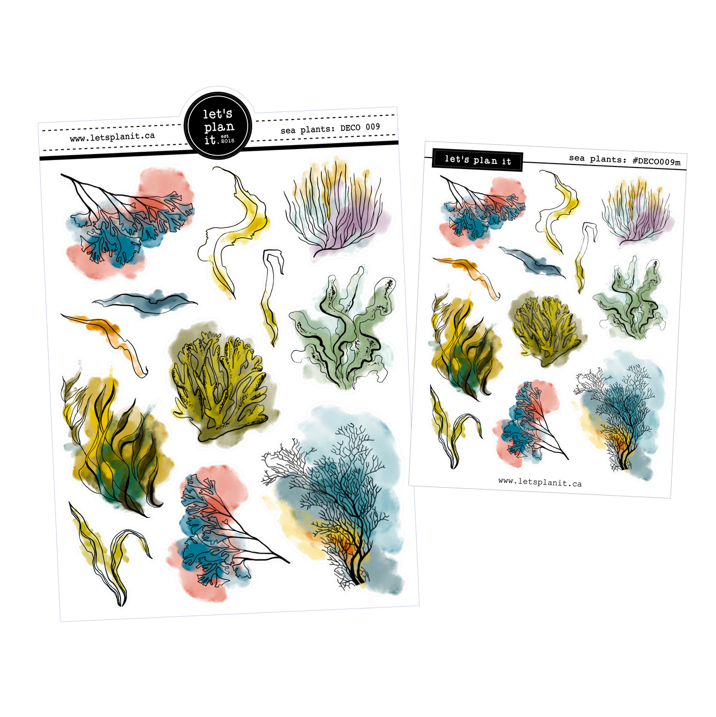 Sea Plants | Deco stickers | 2 sizes