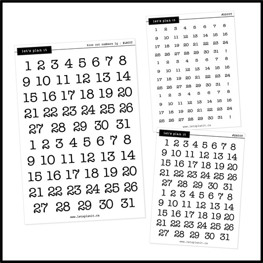 Monthly Numbers | font: Paper Route | 2 Paper Types
