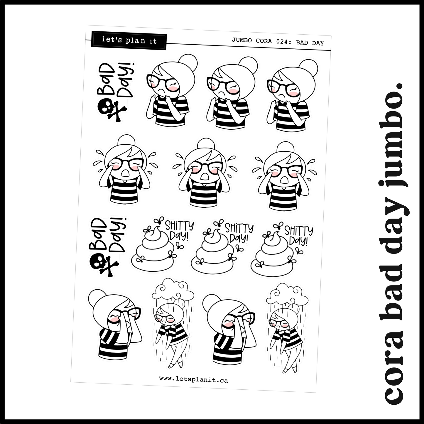 Cora | Bad Day | character stickers