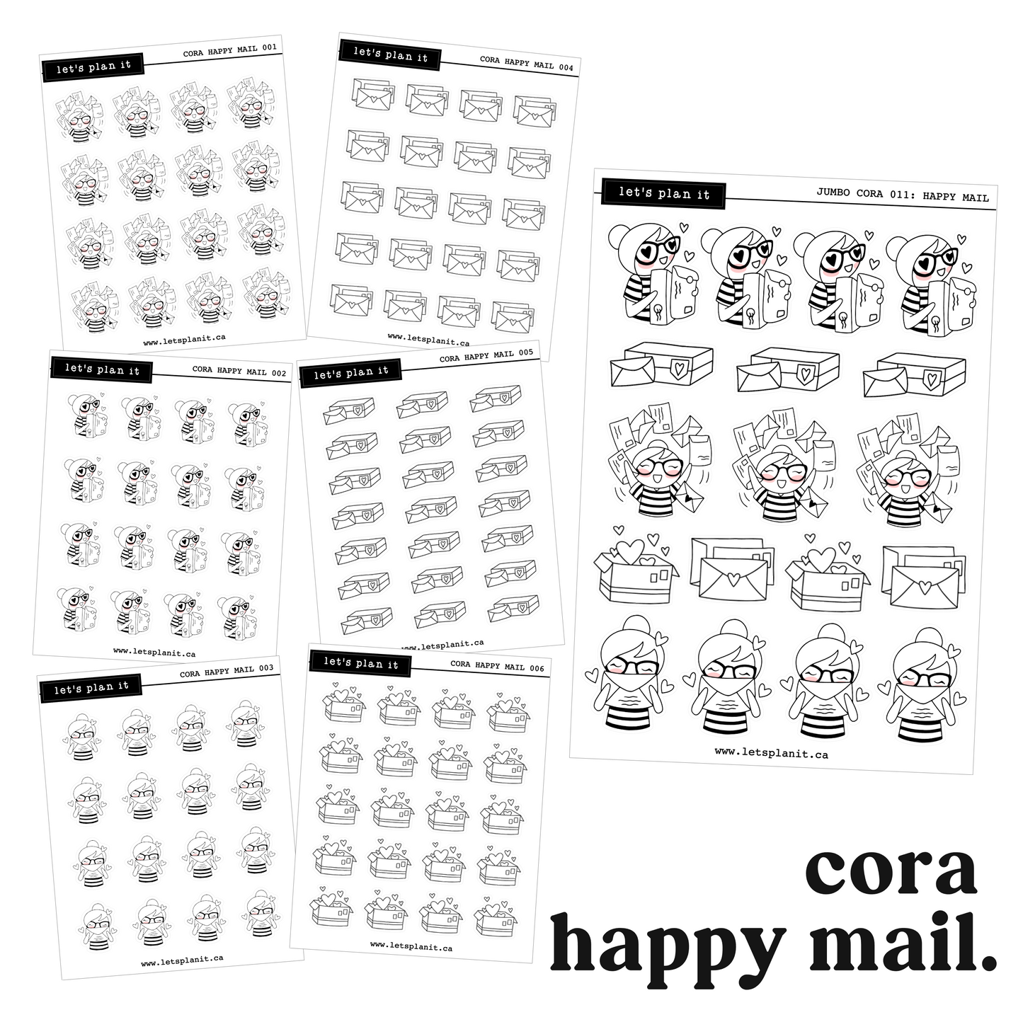 Cora | Happy Mail | character stickers