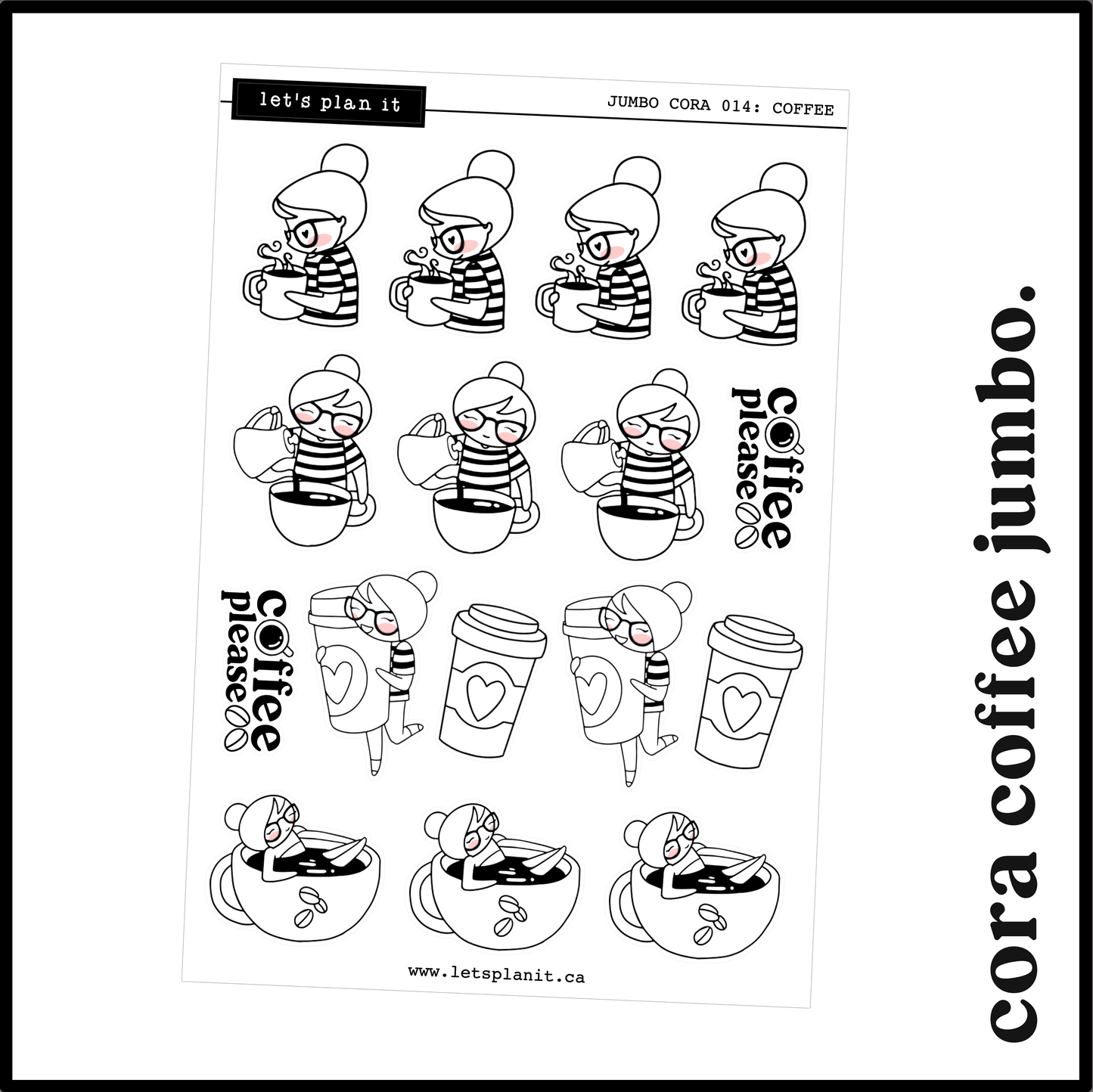 Cora | Coffee | character stickers