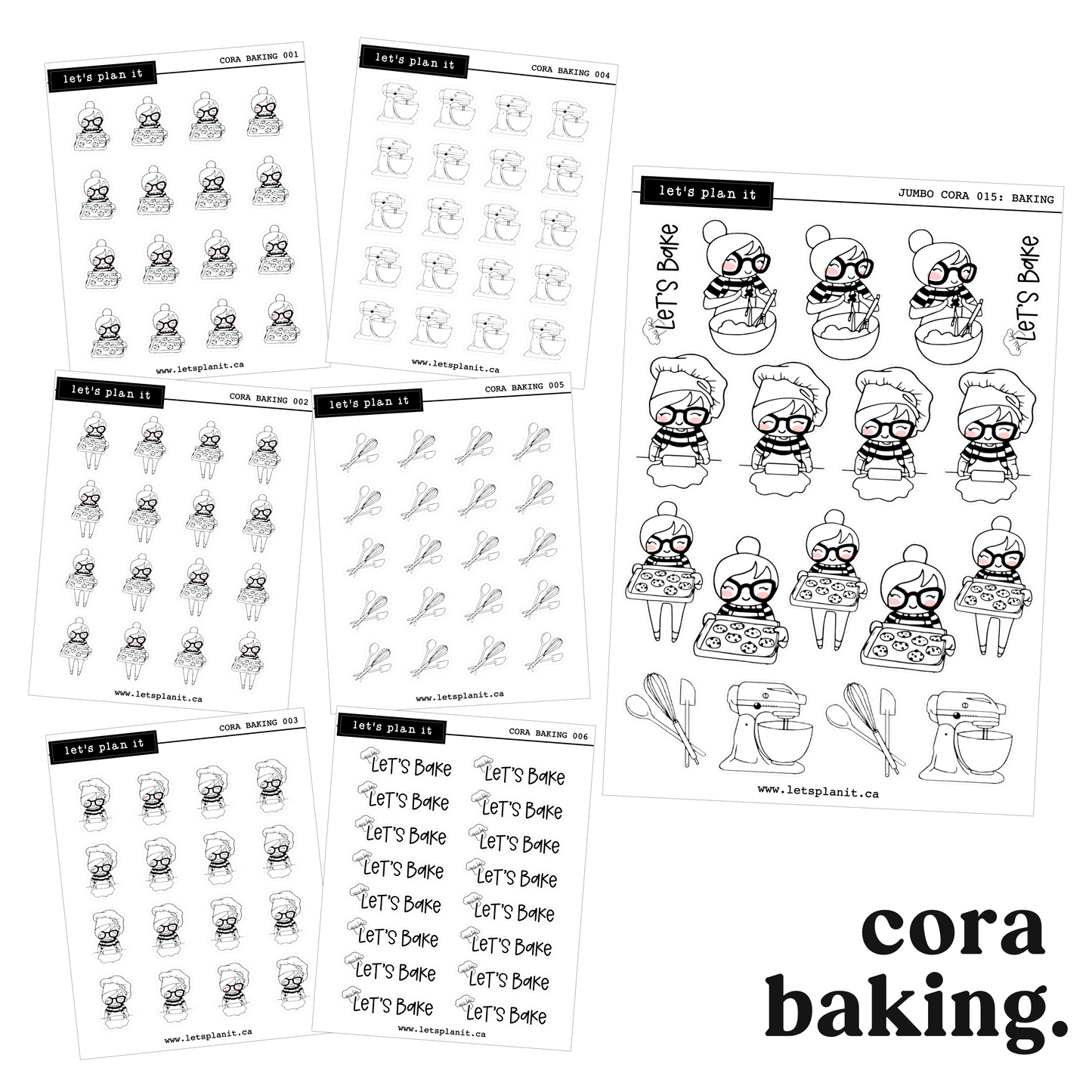 Cora | Baking | character stickers
