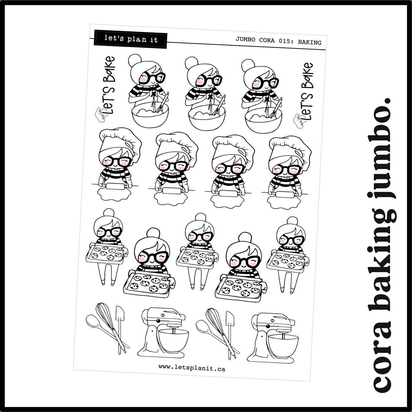 Cora | Baking | character stickers