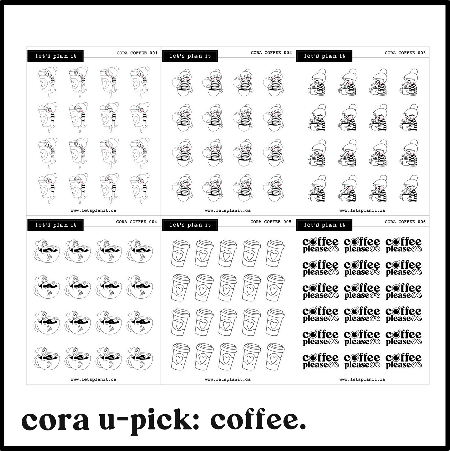 Cora | Coffee | character stickers