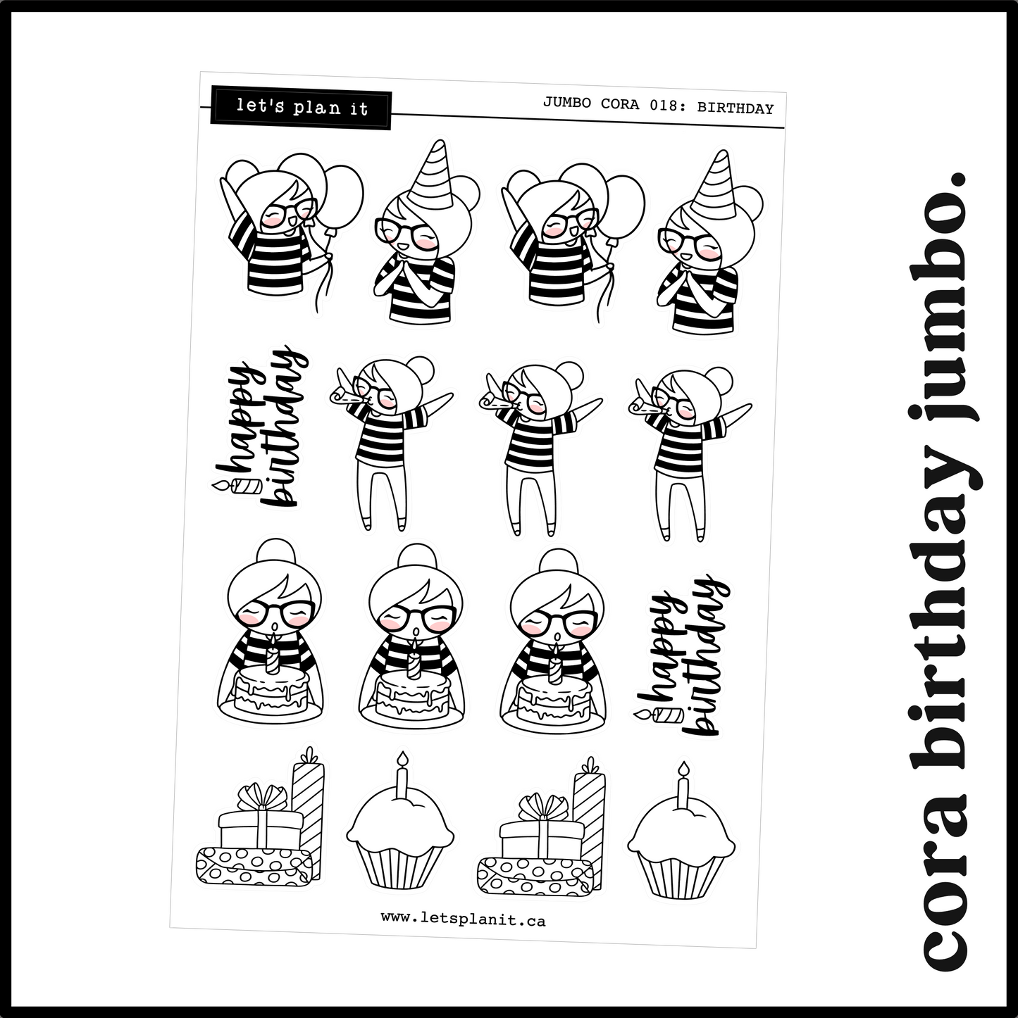 Cora | Birthday | character stickers
