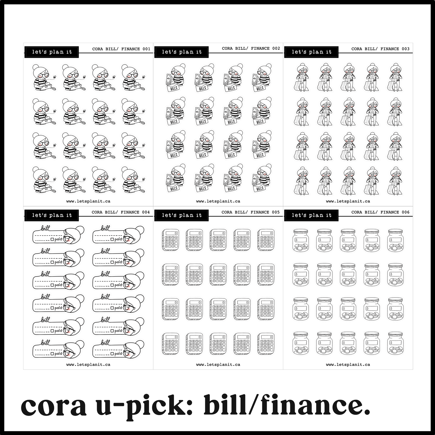 Cora | Bill/ Finance | character stickers