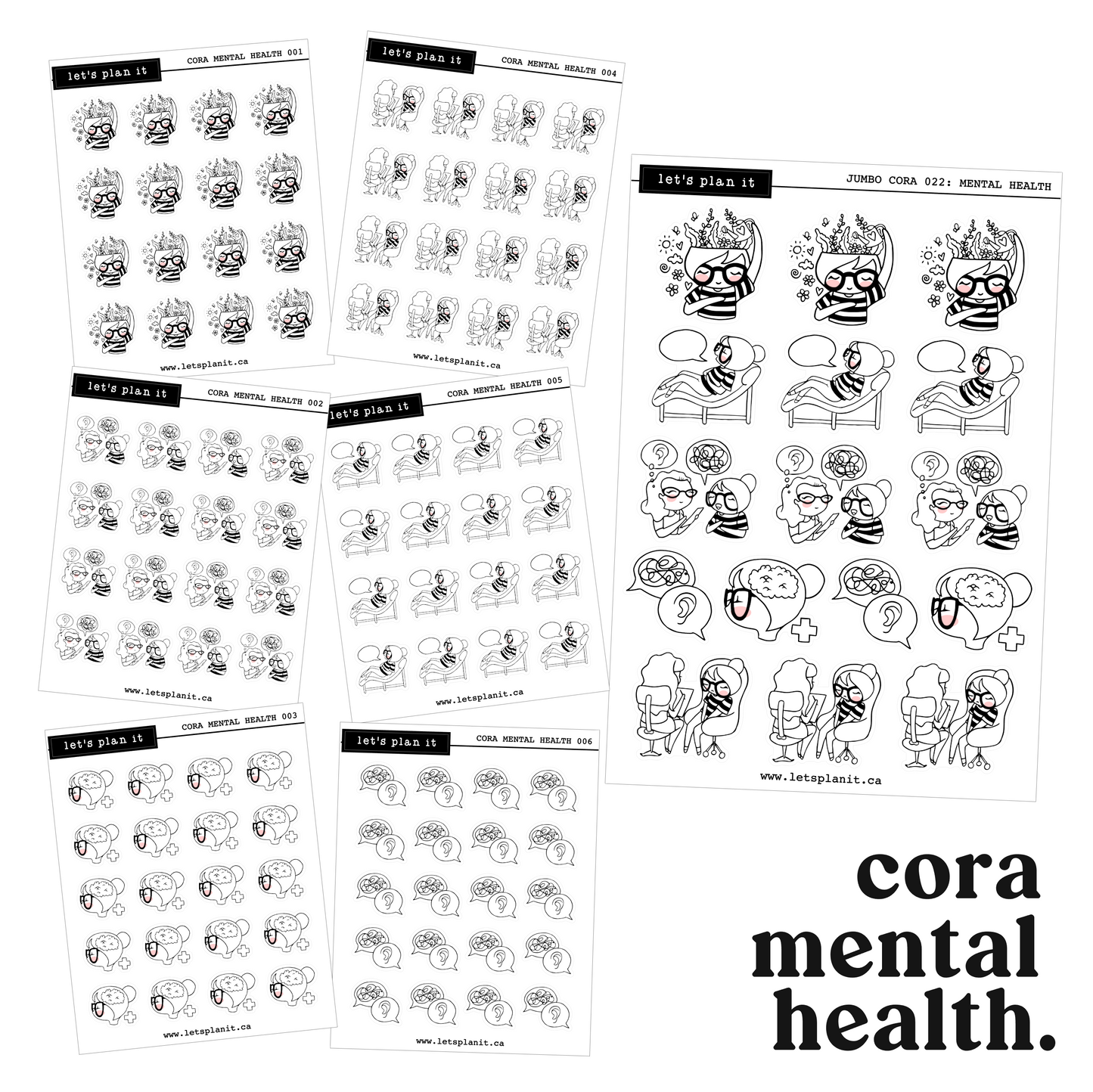 Cora | Therapy/ Mental Health | character stickers