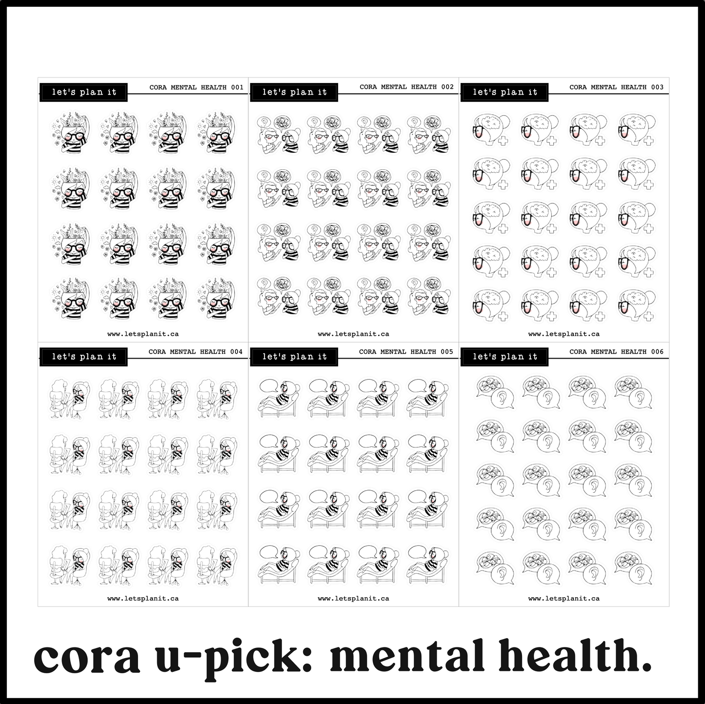 Cora | Therapy/ Mental Health | character stickers