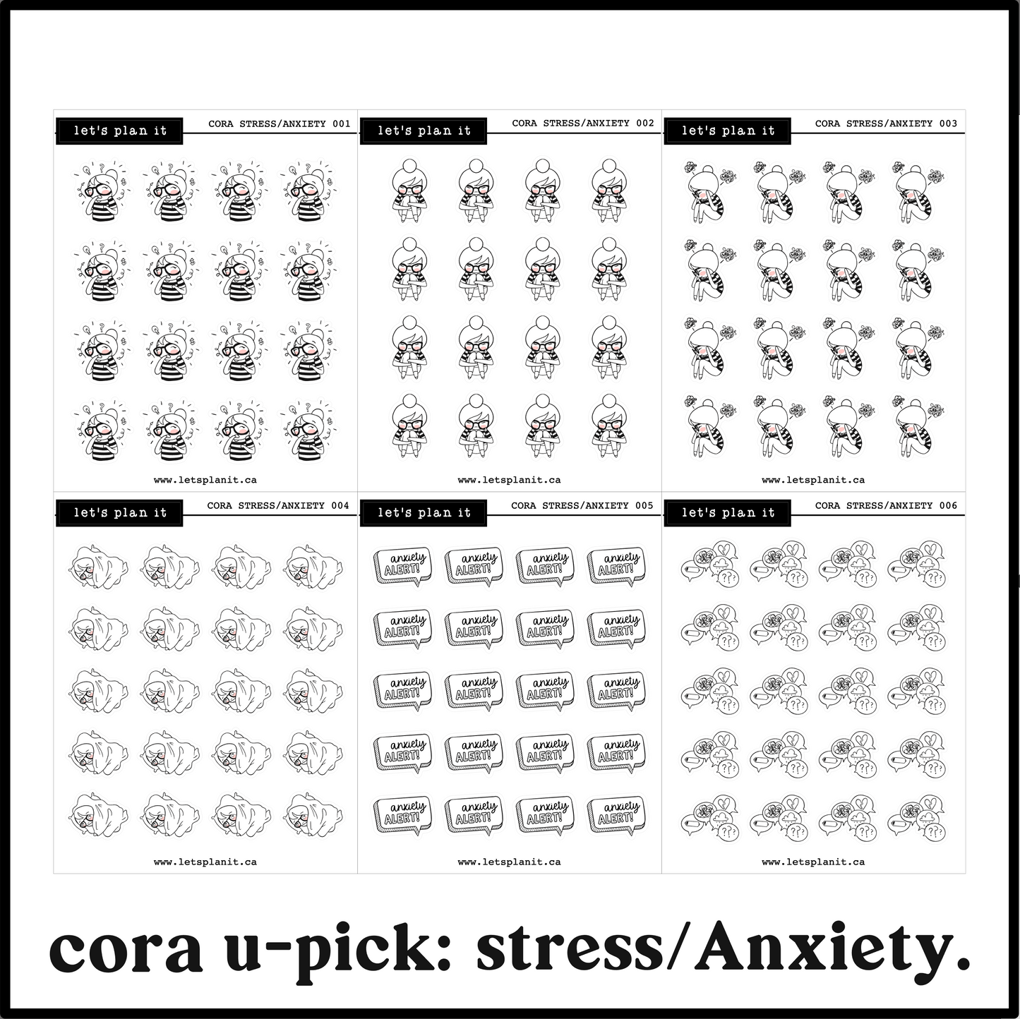 Cora | Stress/ Anxiety | character stickers