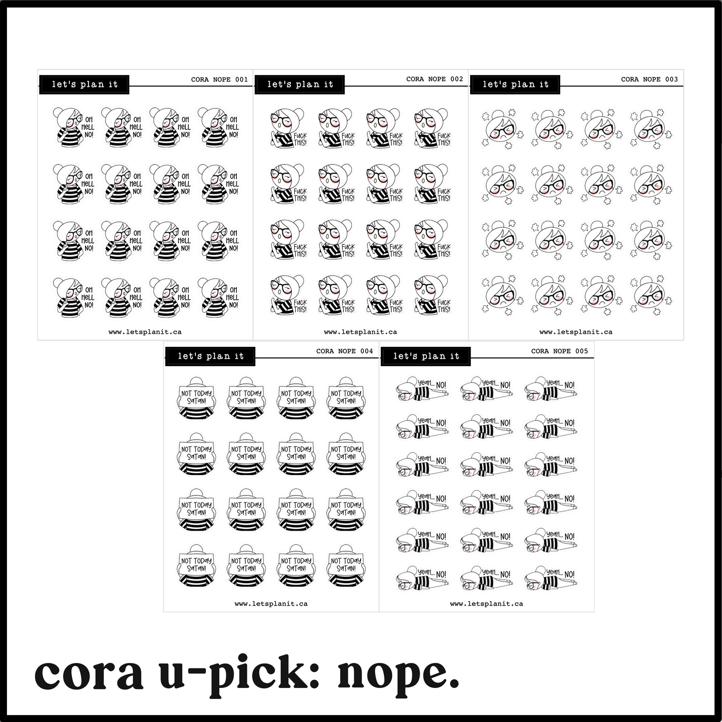 Cora | Nope | character stickers